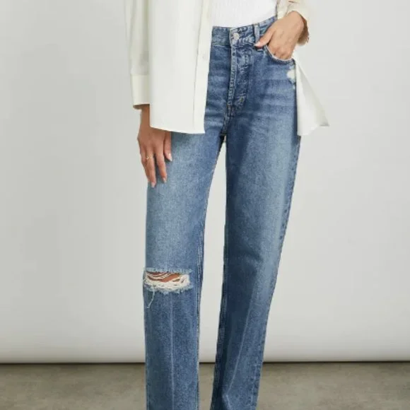 NWT Rails - The Topanga High Rise Straight Size 29 in Vintage Sapphire Distress